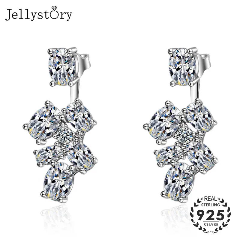 Модные серебряные серьги Jellystory 925 с цирконом драгоценными камнями