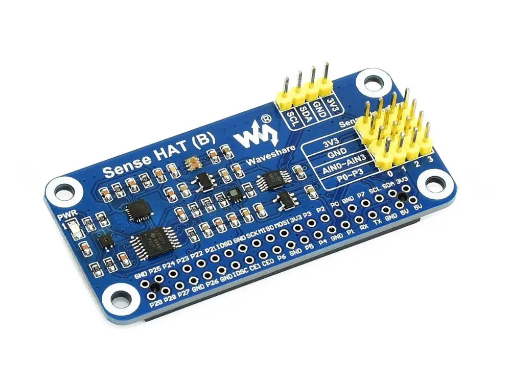 Плата Waveshare Sense HAT (B) для Raspberry Pi встроенные несколько мощных датчиков поддержка