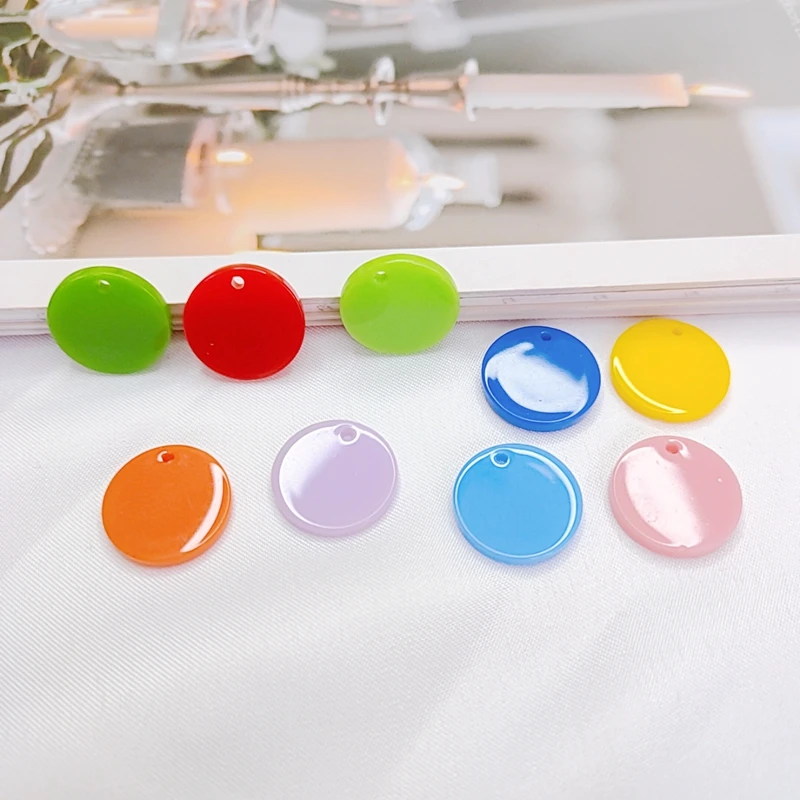 Круглые акриловые резиновые прокладки серьги аксессуары Подвески ожерелья