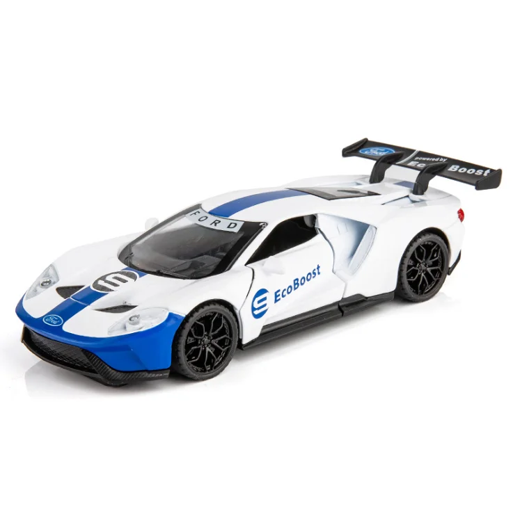 

Simulation 1: 32 Ford GT door with acousto-optic alloy children's toy car model decoration for children's birthday gift white