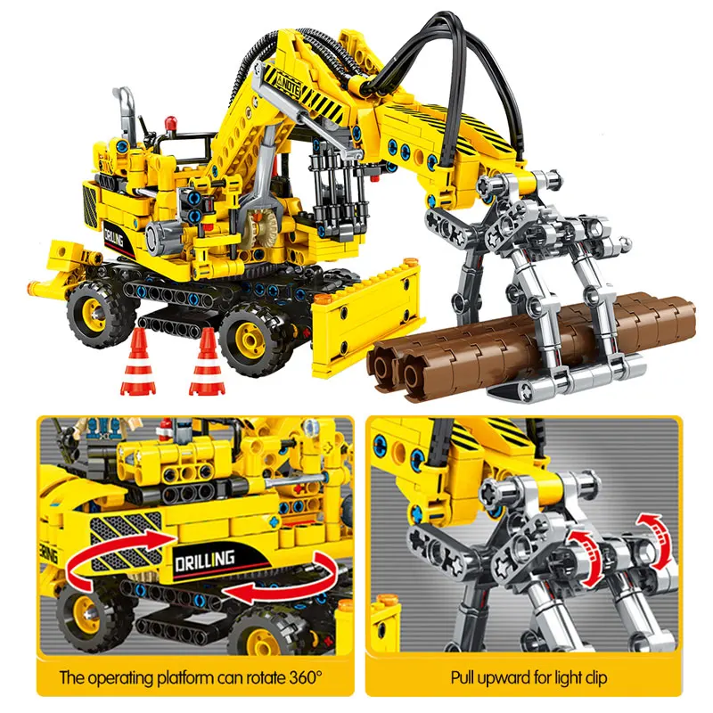 

SEMBO BLOCKS City Engineering Truck Forklift Building Blocks High-tech Car Construction Vehicle Bricks Toys for Children