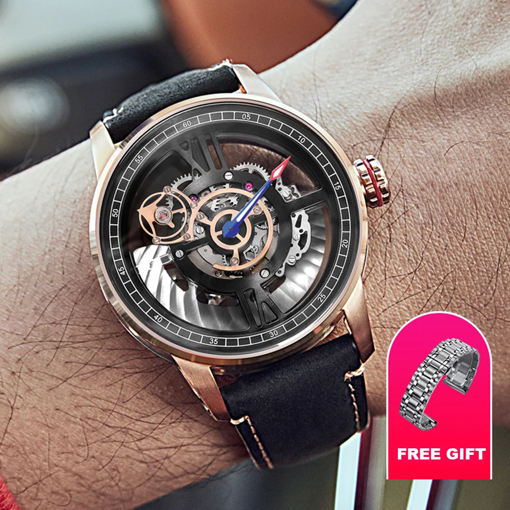 Часы Мужские автоматические механические Модные Роскошные водонепроницаемые