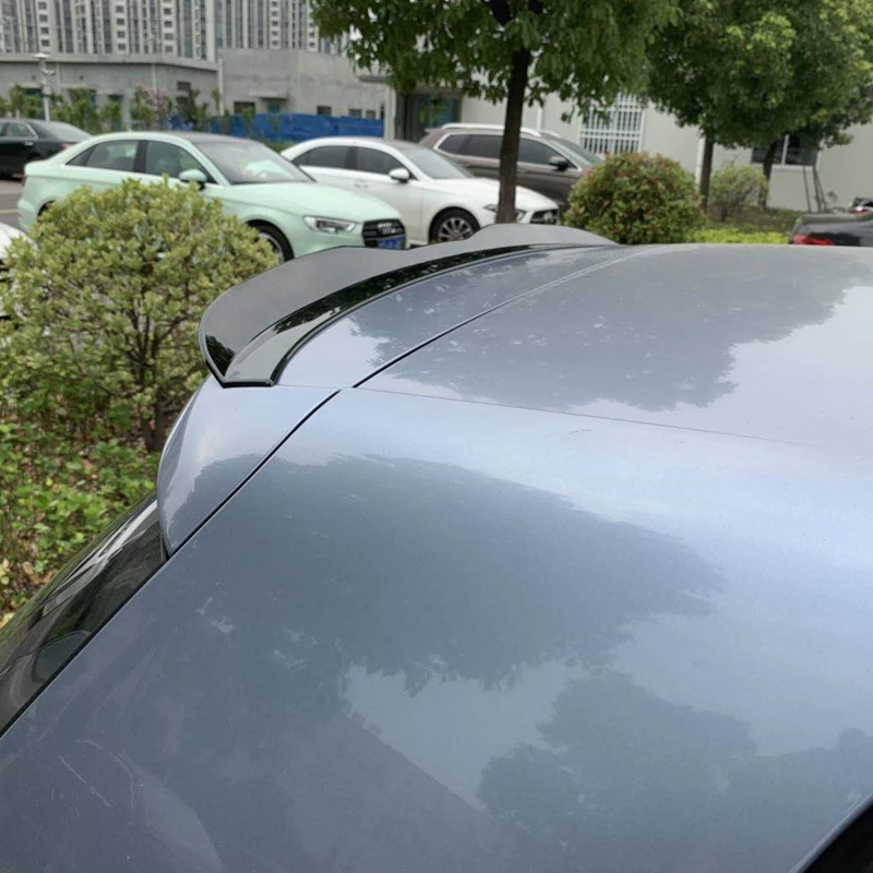 Автомобильный Стайлинг ABS пианино черный задний багажник спойлер подходит для