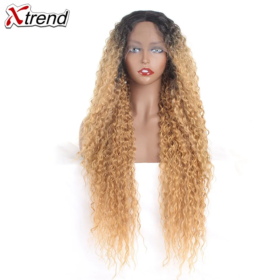Xtrend синтетический кружевной передний парик для чернокожих женщин светлые