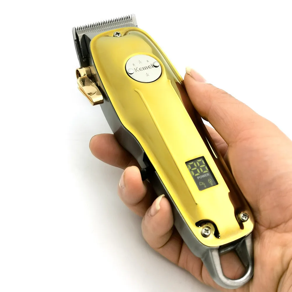 Kemei – tondeuse à cheveux électrique sans fil, outil de coiffeur professionnel, grande capacité, KM-1986 PG