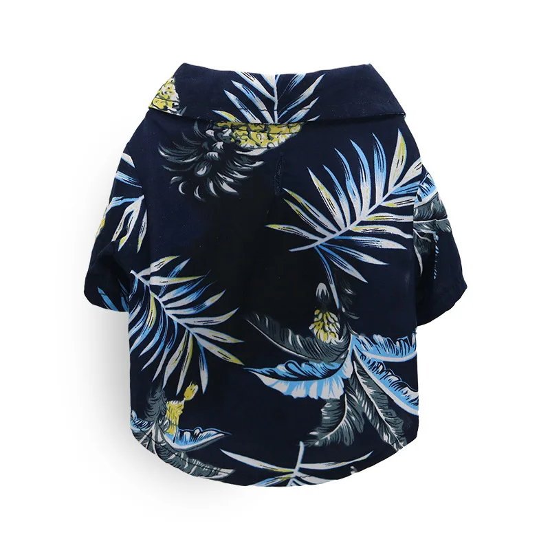 

2021 new dog clothes for small dogs Pet french bulldog pets clothing cats cat Hawaiian shirt alive Blouse Plaid cool spring and