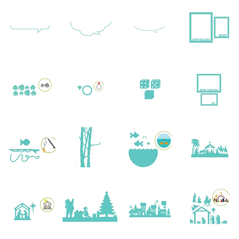 Металлические высекательные штампы диалоговое окно Рождественская рамка