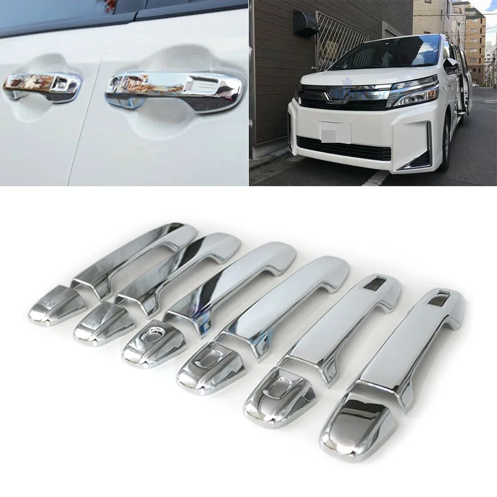 12pcs/Set Chrome Car Side Door Handle Cover Grab Holder Trim Decoration Covers For Toyota Voxy Noah R80 2014-2018 - купить по