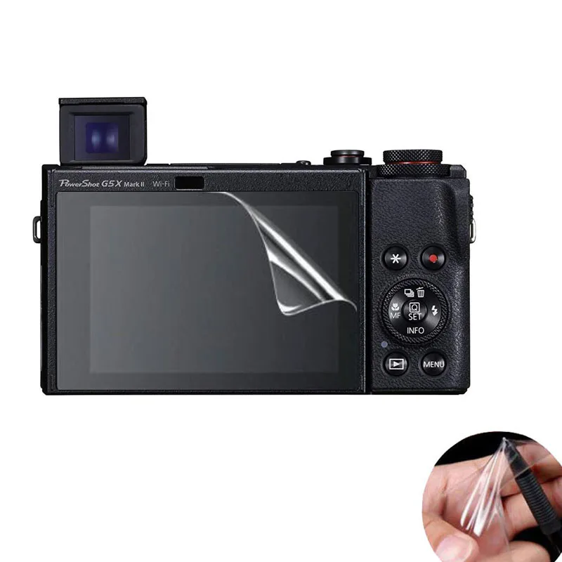 Прозрачная ПЭТ пленка для экрана мягкая защитная 3 шт. камер Canon PowerShot G5X Mark II 2/G5 x