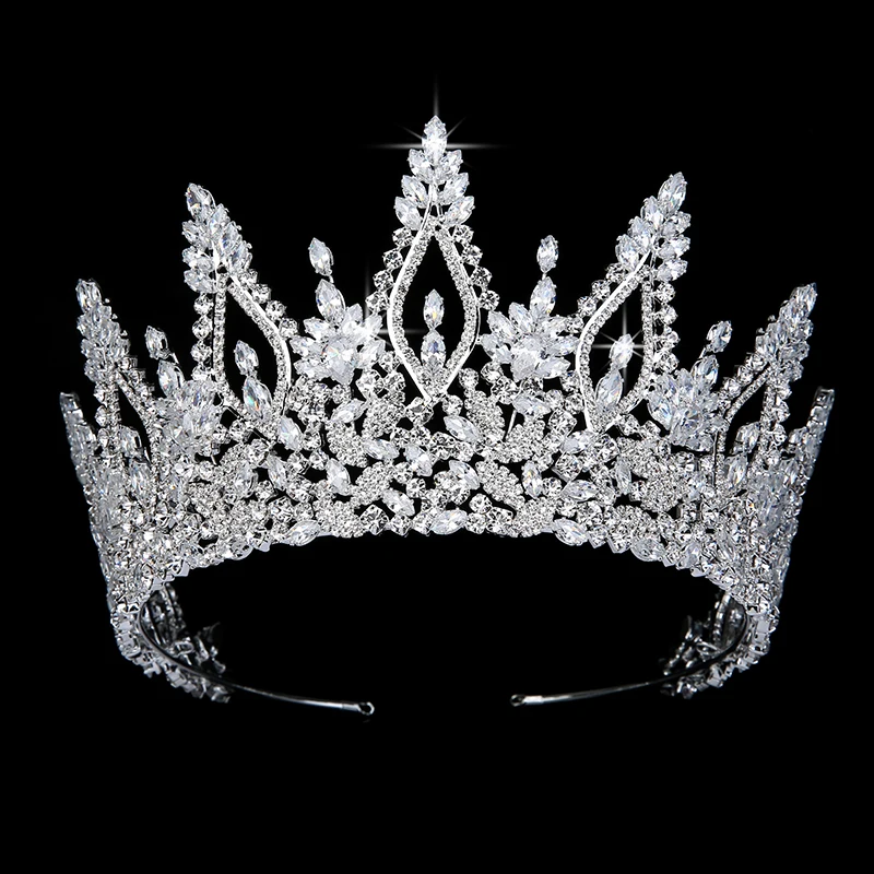 Женские аксессуары для волос Тиары и короны с кубическим цирконием свадебной