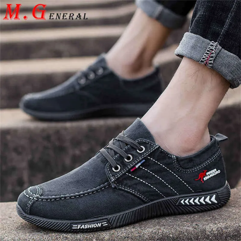 Вулканизированная обувь Мужская низкая джинсовая Парусиновые мужские кроссовки
