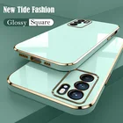 Роскошный глянцевый чехол с квадратным краем для телефона Xiaomi Mi 11, 11T, 10, 10T Lite, Redmi Note 10S, 10, 11 Pro, мягкий чехол карамельных цветов из ТПУ