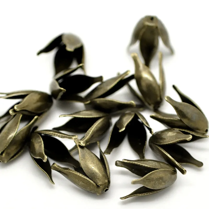 DoreenBeads сплав на железной основе бусины колпачки Цветок Античная Бронза/серебро
