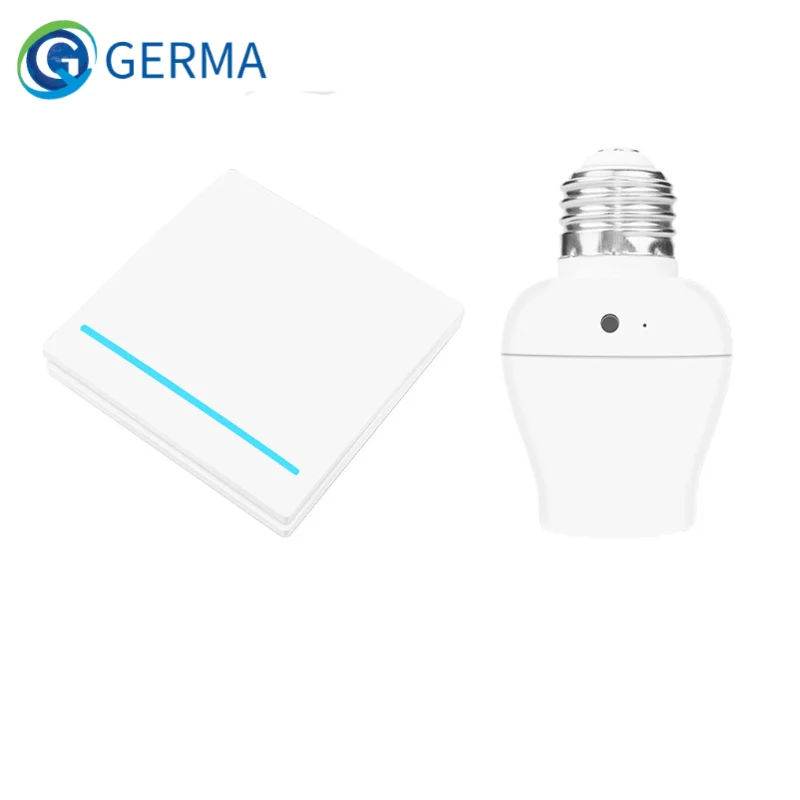 

GERMA E26 E27 Lamp holder smart push Wireless Switch Light bulb 433Mhz RF Remote Control Wall Panel home 110V 220V 1/2/3 gang