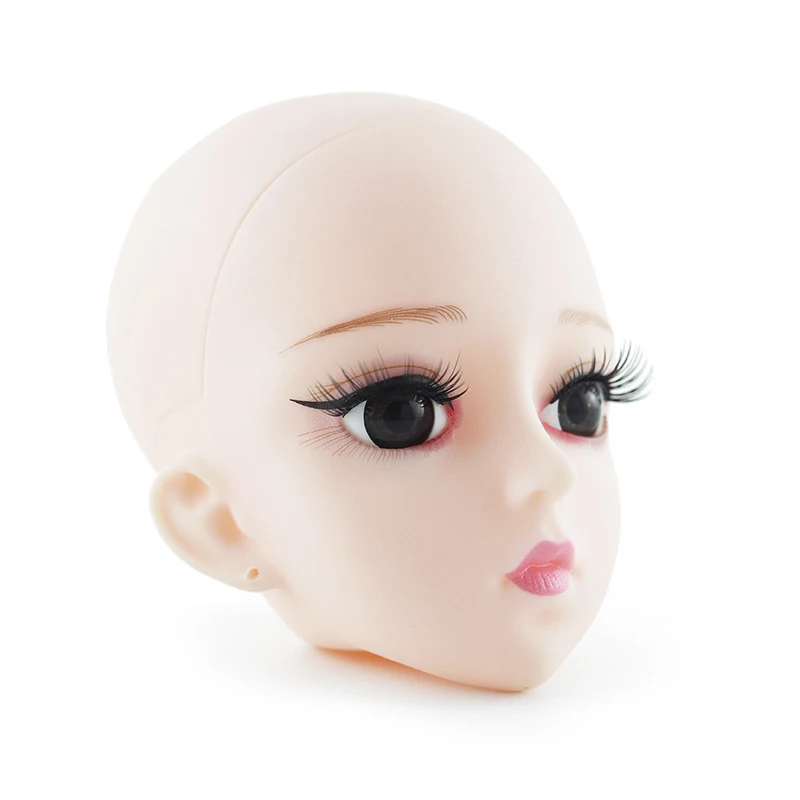 Шарнирная кукла 60 см лысая голова голубые глаза имитация ресниц эльф уха 1/3