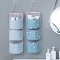 fabric hanging bag door back wall storage dormitory sundries organzier and sorting bag pastoral with hook 8 beauty colors