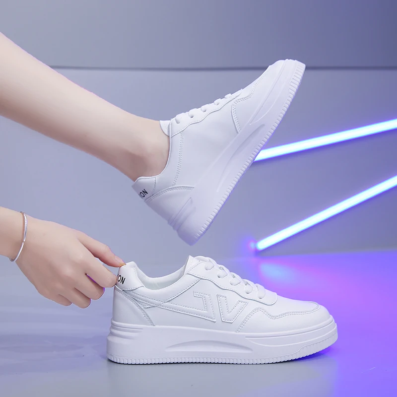 

Women's Shoes Summer 2021 New Breathable All-match Flying Woven Women's Shoes Casual Shoes White Shoes