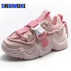 Женские массивные кроссовки; Модные кроссовки на платформе; Брендовая дизайнерская белая повседневная обувь; Женская дышащая Спортивная обувь для папы; Женская обувь; AB681