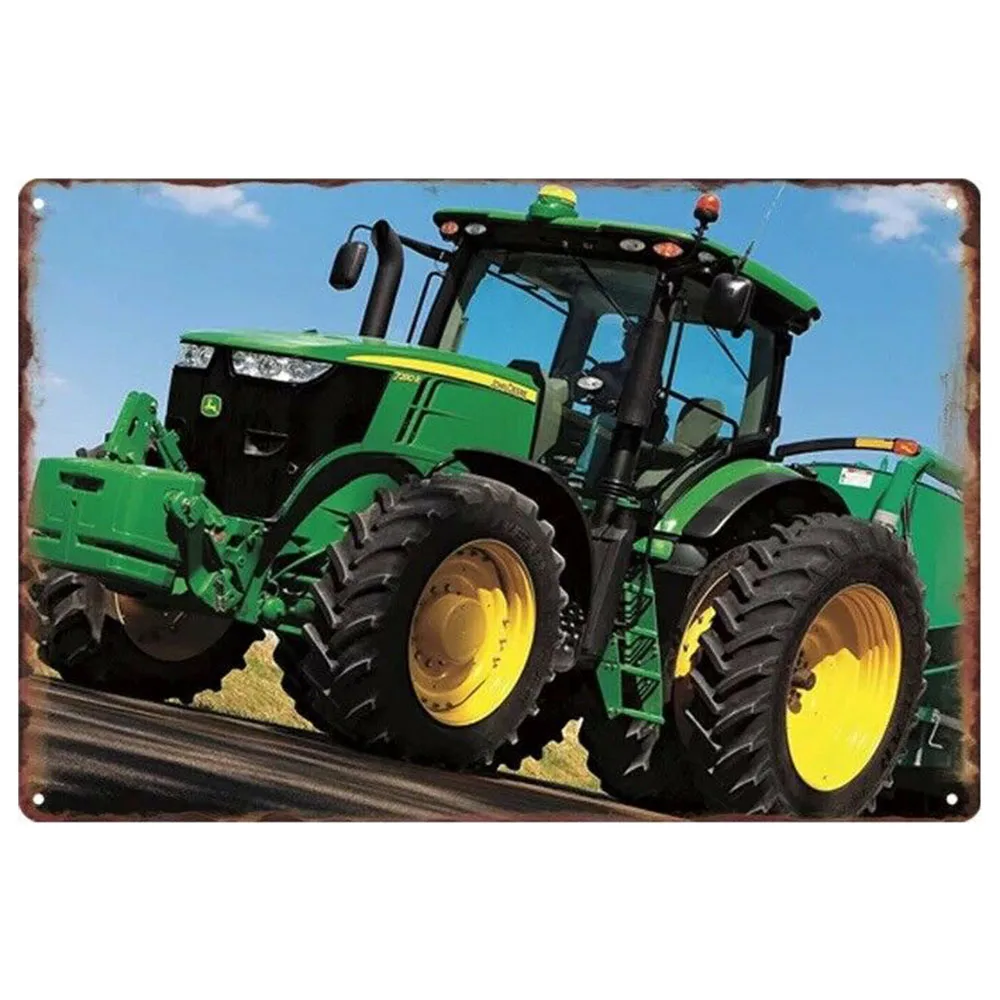 Винтажная машина трактор ферма металлическая Оловянная табличка декор для паба