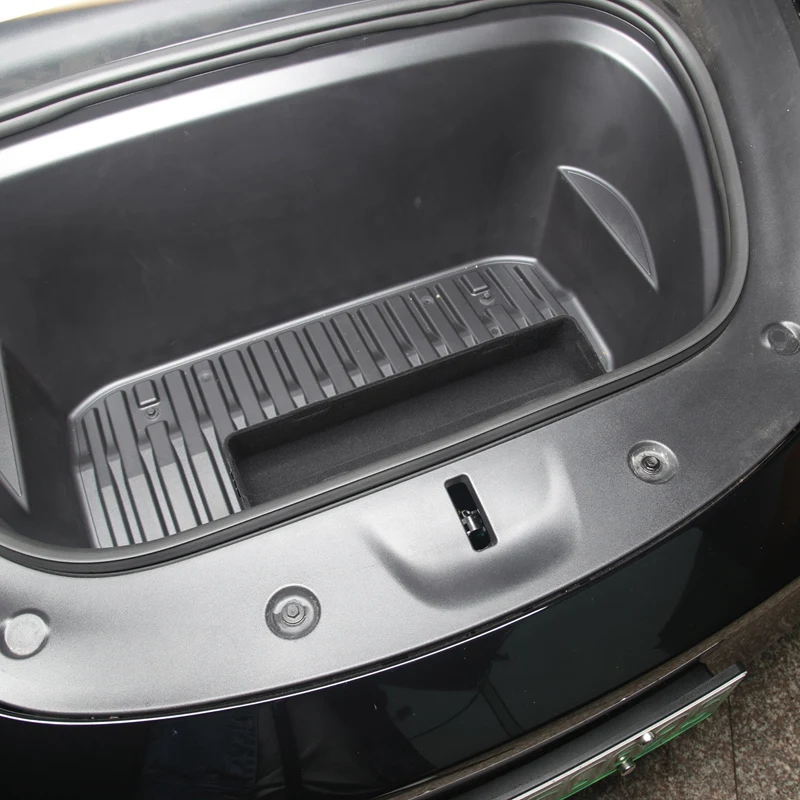 

Car Front Storage Box Multi-Purpose Umbrella Box Umbrella Hook Holder Hook Black Flocking for Tesla Model Y