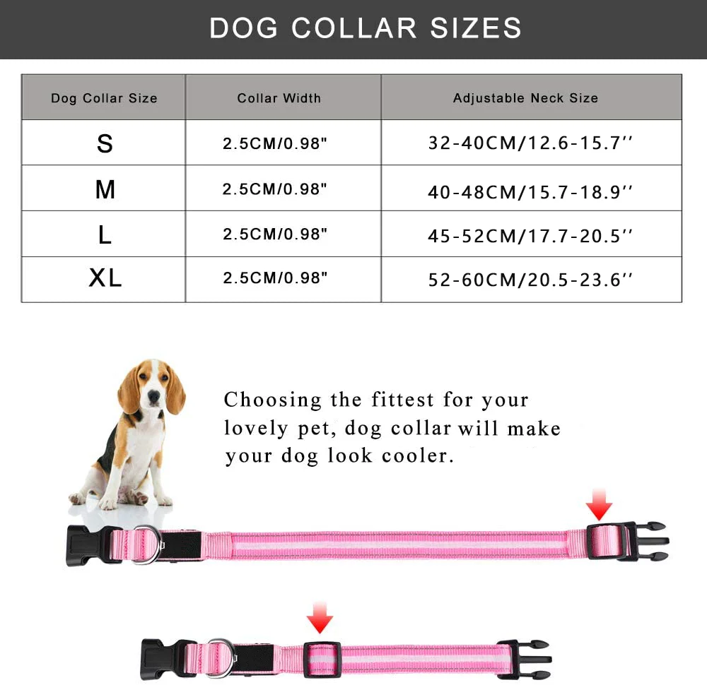 

Luminous USB Collar Led Dog Cat Luminous Accessories Products Pet Animals Harness Goods Dog Collar For Dogs Cat Small Dogs