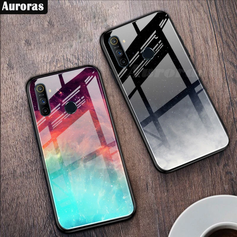 Чехол Auroras для Realme C3 чехол из закаленного стекла с рисунком звездного неба OPPO