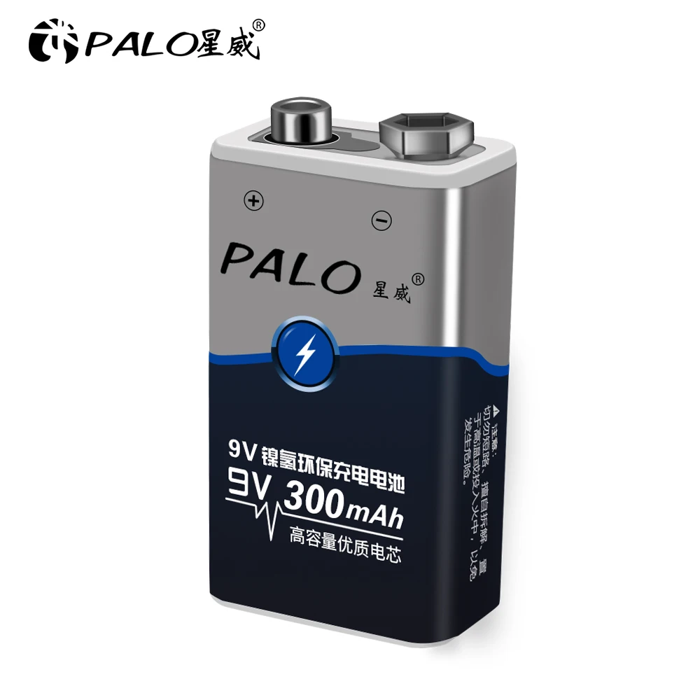 Аккумуляторная батарея PALO 6LR61 6F22 006p 9v nimh 100% мАч 300 | Электроника