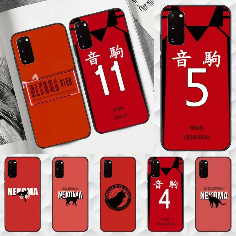 

LvheCn Nekoma Haikyuu Phone Case For Xiaomi Redmi Note10 Note9 Note8 5A 7 6 8 4 6 S PRO MAX Fundas Cover