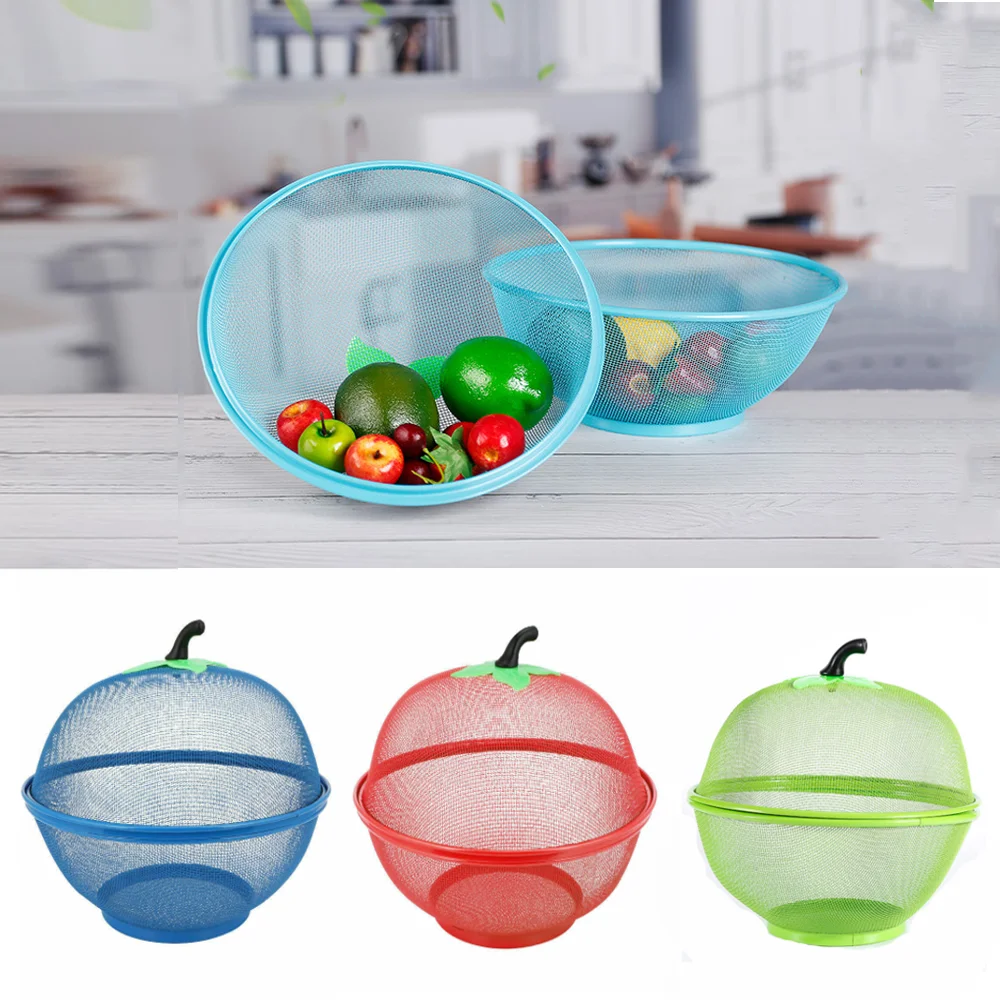2022 New Fruit Basket Kitchen Mesh Fresh Vegetabl Bowl Dinning Table Fruit Net Basket Storage Basket Keep Flies Insects Out