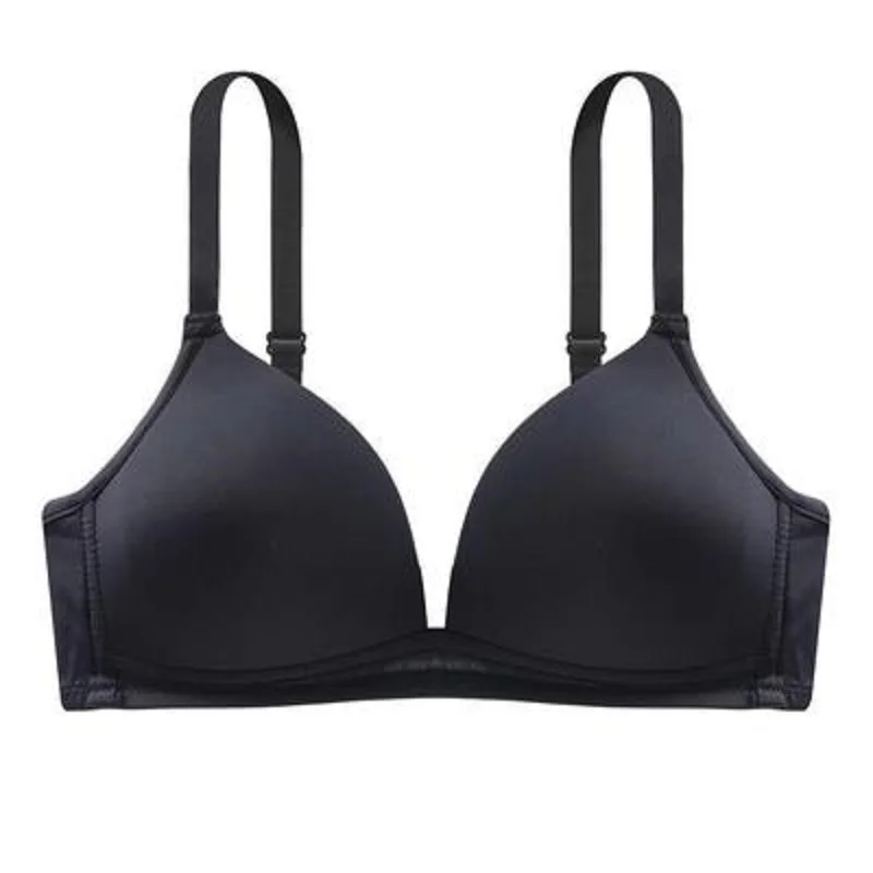 

Spring Summer One Piece Seamless Push Up Bra Thin Cup Sexy Plunge Deep U Bra Wire Free Adjustable Upper Underwear Women 3/4 Cup