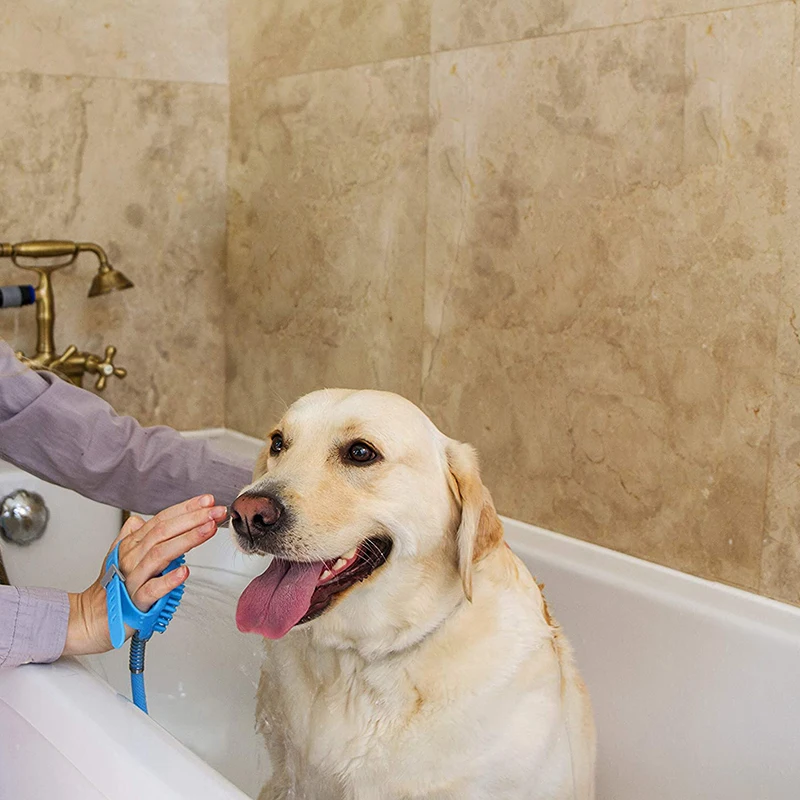 

Outdoor Pet Bathing Tool Shower Water Sprayer Head Bath Tub Set Scrubber 360 Washing Grooming Massage Hair For Dog Cat Horse