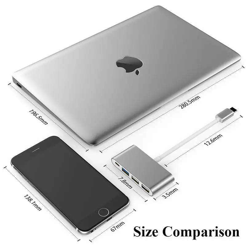Концентратор USB Type-C на 4 порта 3 0 5 Гбит/с | Компьютеры и офис