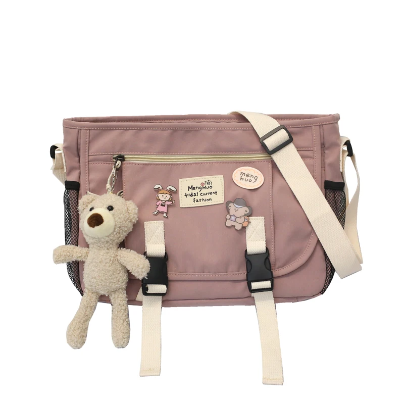 

Girl Literary Crossbody Bags for Women Japanese College Cute Cartoon Shoulder Bag Korean Harajuku High School Student Bookbags