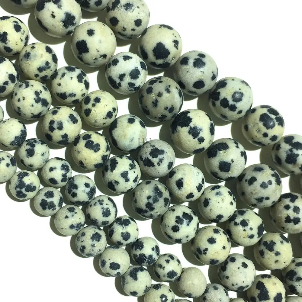 Натуральный камень Далмация яшма Матовые Круглые свободные бусины исцеляющая