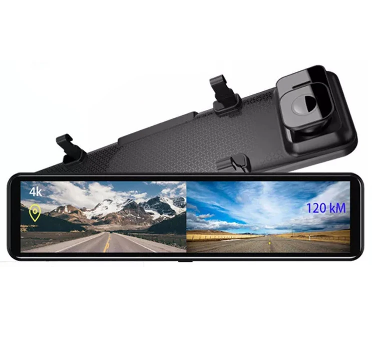 

12 Inch Rearview Mirror Car DVR 4K 2160P Touch Dual Screen Dash Cam Video Recorder WiFi GPS Reverse Dash Camera Parking Monitor