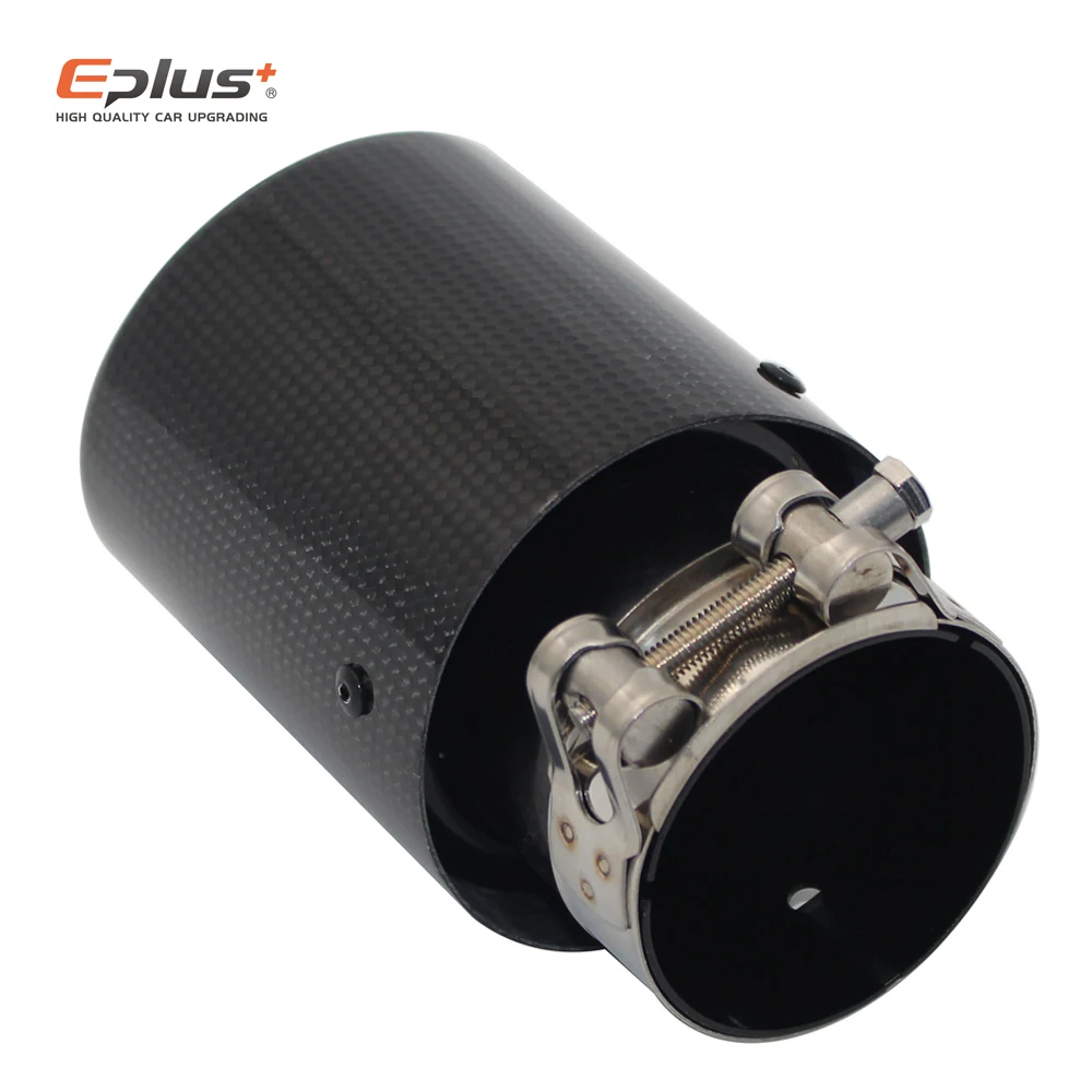 EPLUS автомобильный глянцевый глушитель из углеродного волокна наконечник