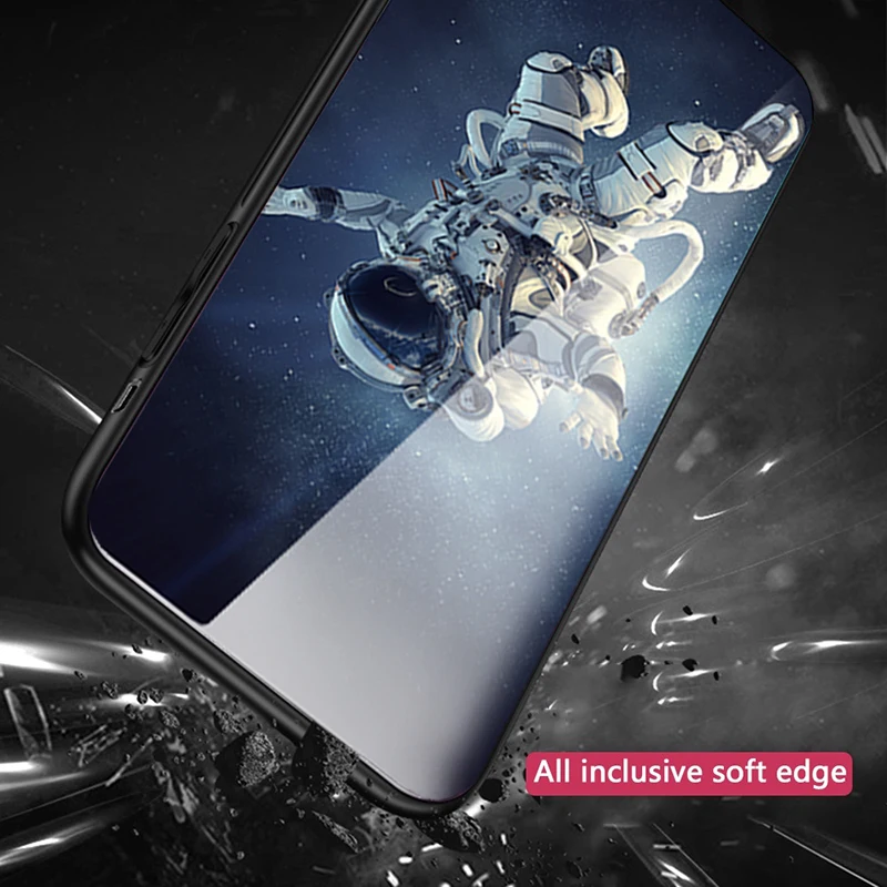 Auroras для OPPO Realme 5 Pro Чехол астронавт в космосе окрашенный чехол из закаленного