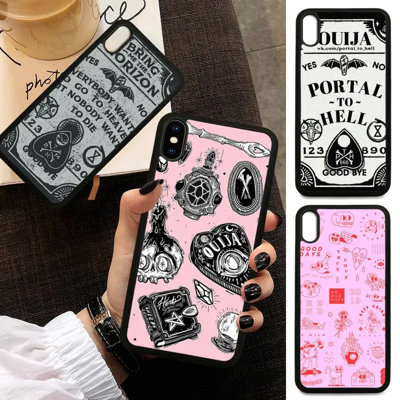 

Witches Moon Tarot Witch Ouija Soft TPU Hard PC Mobile Phone Cover Case For IPhone 12 11 Pro Max Xs X Xr 7 8 6 6s Plus Se 2020