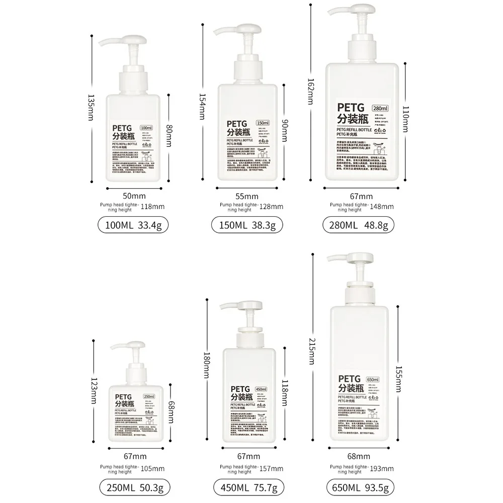 

Liquid Soap Dispensers Refillable Bottles Soap Dispenser Multiple Capacities Empty Press Type Shampoo Bottle For Bathroom Travel