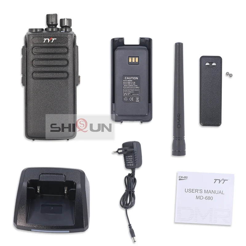 TDMA Digital Radio 136-174Mhz VHF 10W TYT MD-680 MD680/MD358 UHF 10W 400-480MHZ DMR Digital Two Way Radio 10KM IP67 Waterproof images - 6