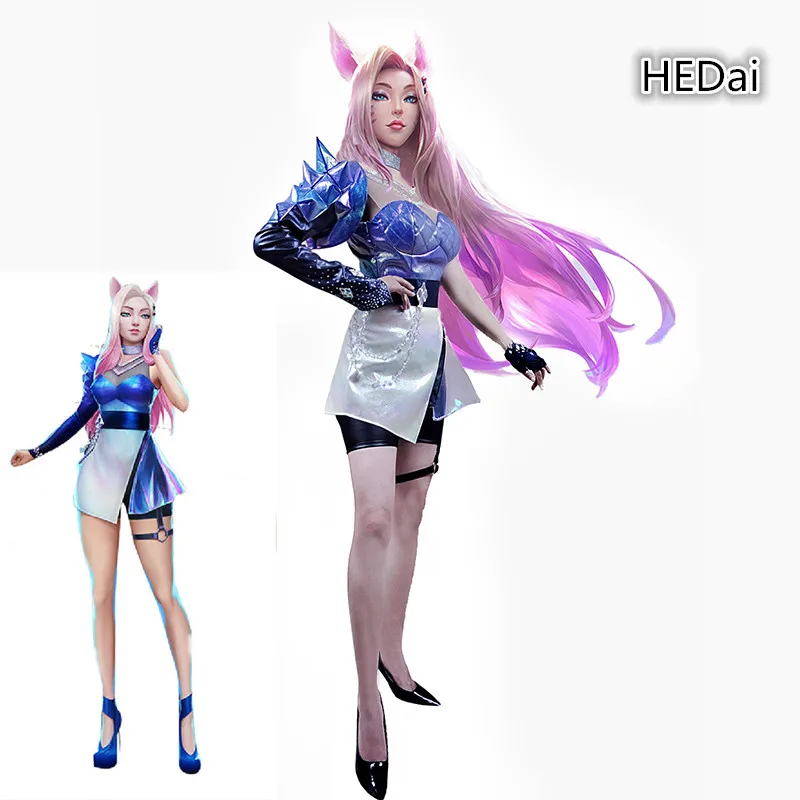 

LOL KDA Ahri New Skin AllOut Cosplay Costume Christmas Gift Outftis Woman Sexy Dress