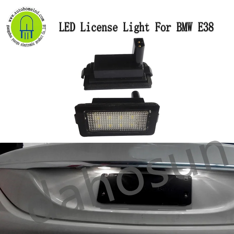 

2Pcs Error Free White LED License Number Plate Tail Light Assembly for BMW E38 7 series 740i 740Li 750i 750Li 1995-2001