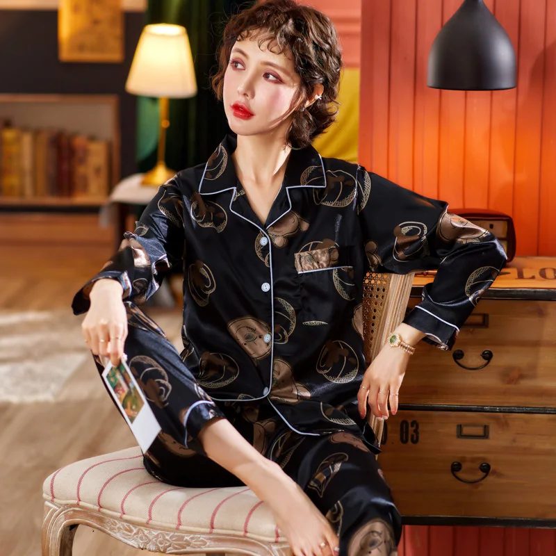 Женские шелковые пижамы атласные для девочек женский костюм домашняя одежда