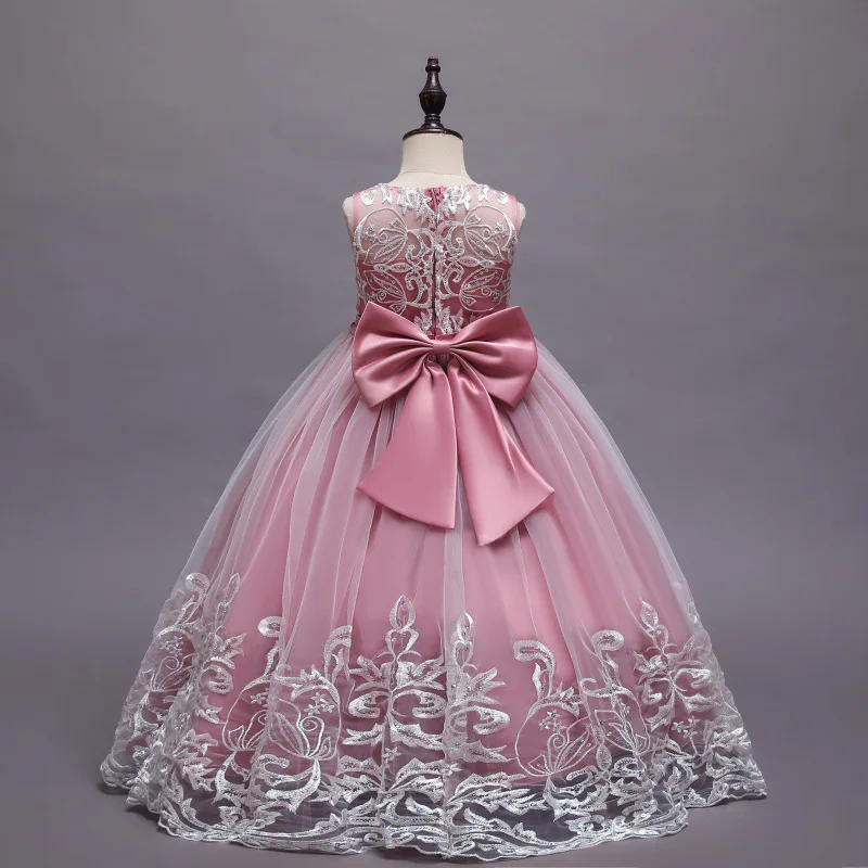 Платье подружки невесты с цветами для подростков официальное детское нарядное