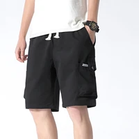 2021 summer casual shorts male loose hong kong style ins wild korean version of the trend of pure color sports five point pants