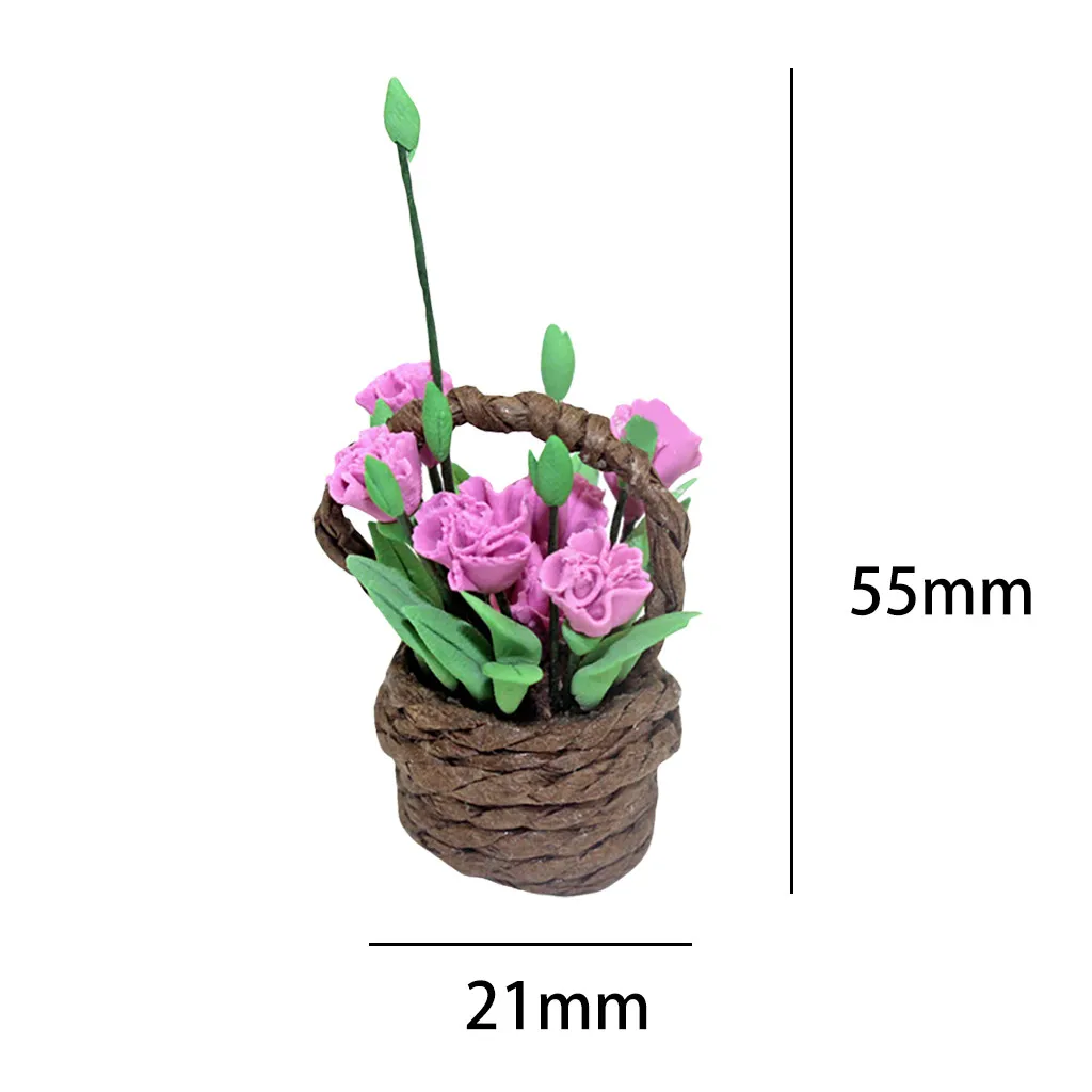 

1:12/1:6 Doll-house Miniature Scene Model Potted Plant Pretend Play Toy Children's Creative Fun Toys Boy Girls Gift