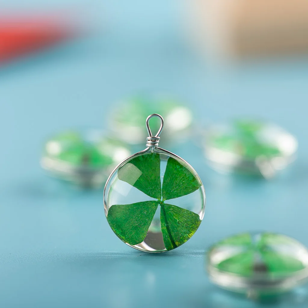 18 #5 шт. сплав крючок плоский шар стеклянный высушенный цветок внутри