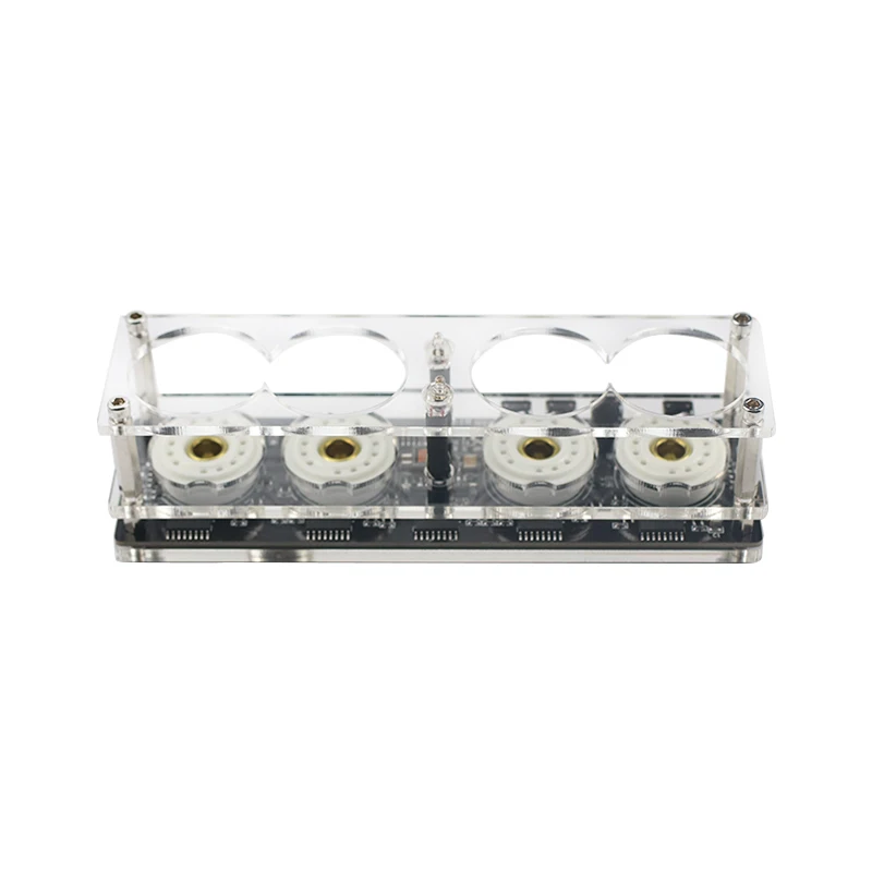 No Glow Tube GHXAMP 4-бит часы свечение трубки QS30-1 SZ3-1 трубка усовершенствованная версия с пультом дистанционного управления Управление светодиодный Подсветка аудио аксессуары DC5V - Цвет: No Glow Tube