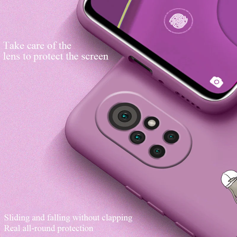 

Slender Back Girl Case For Huawei Nova8 8Pro 8SE Nova 7 7Pro 7SE 6 6se 5 5Pro 5Z 5I 5Ipro 5T 4 4E Liquid Silicone Cover