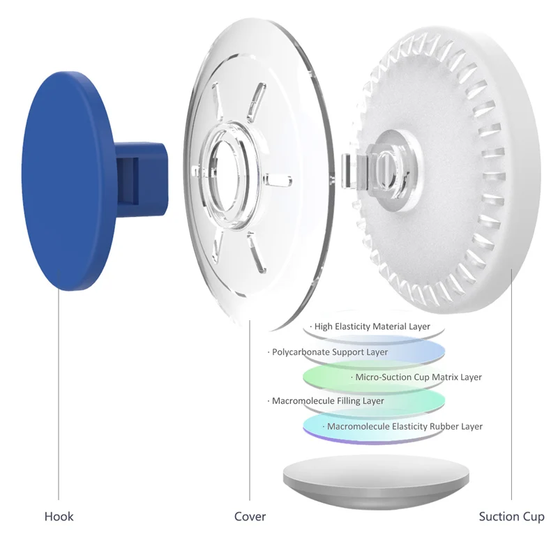 Съемный крючок для вакуумного всасывания Tai цветной душа без сверления ванной